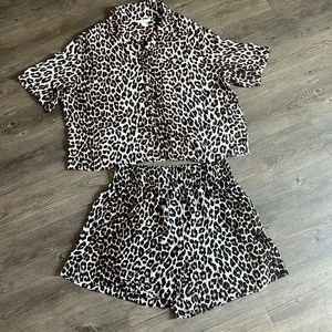 H&M leopard matching set